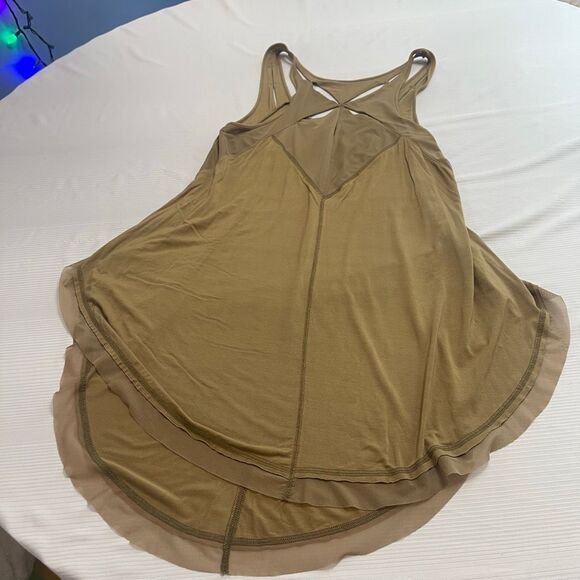 Free People Dark Olive Green Cut Out Top Tunic Dress Size XS - Picture 1 of 6